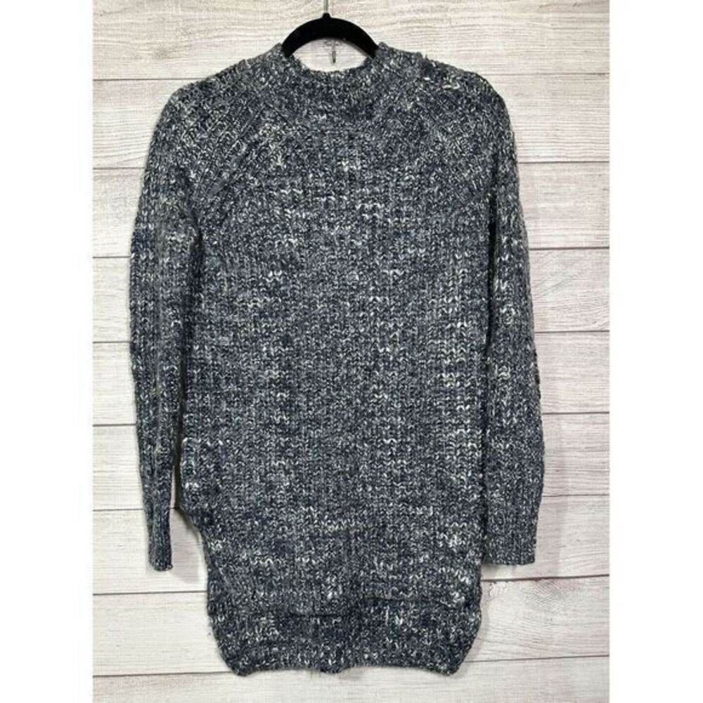 Ruff Hewn Women's Small Sweater‎ Chunky Cable Knit Blue Long Sleeve Pullover
